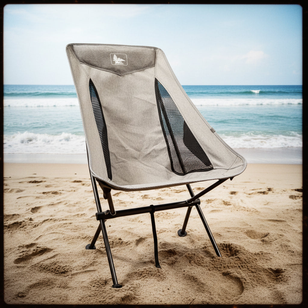 Silla de Camping con apoyacabeza ultraligera